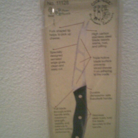 5-1/2" Cheese Knife with Wood Handle - Picture 3 of 3